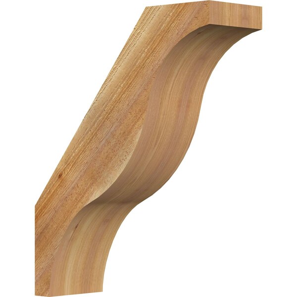 Ekena Millwork 6"W x 18"D x 22"H Funston Rough Sawn Knee Brace, Western Red Cedar BRC06X18X22FST00RWR - main